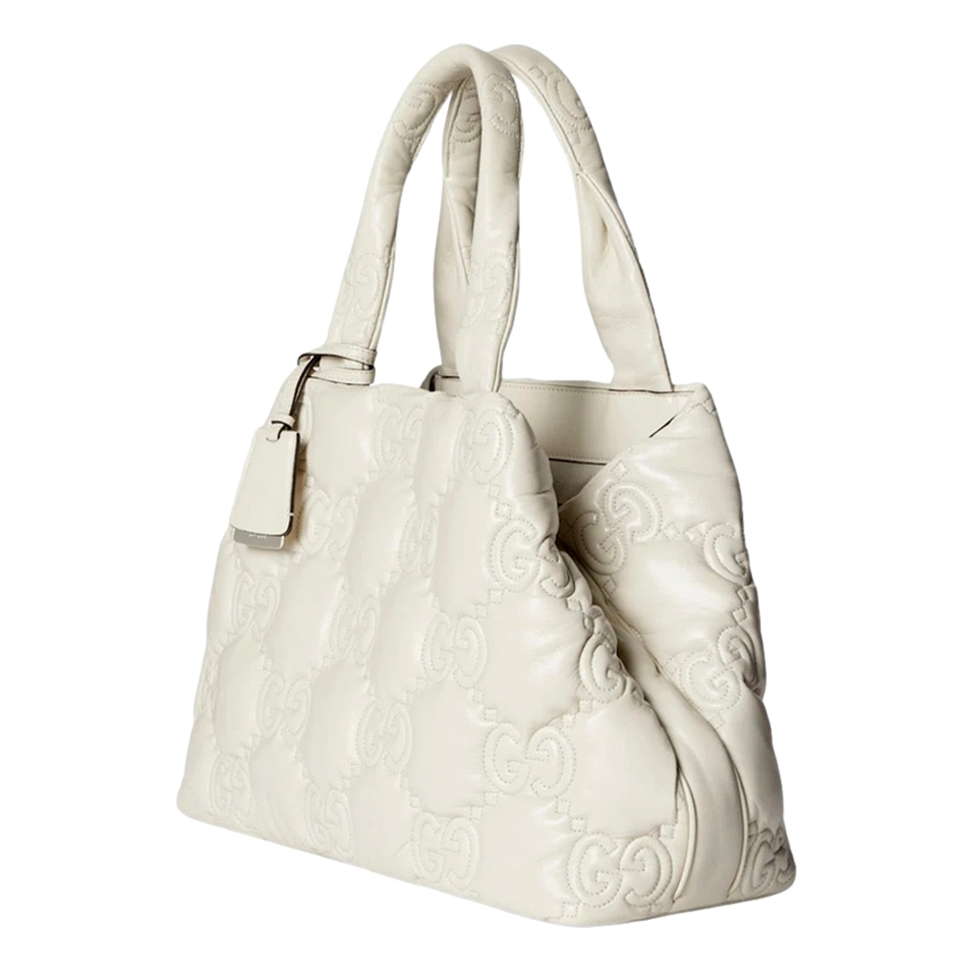Gucci GG Guccissima Matelassé Leather Cream White Tote Bag Tote bag -   Shop Bags LLC