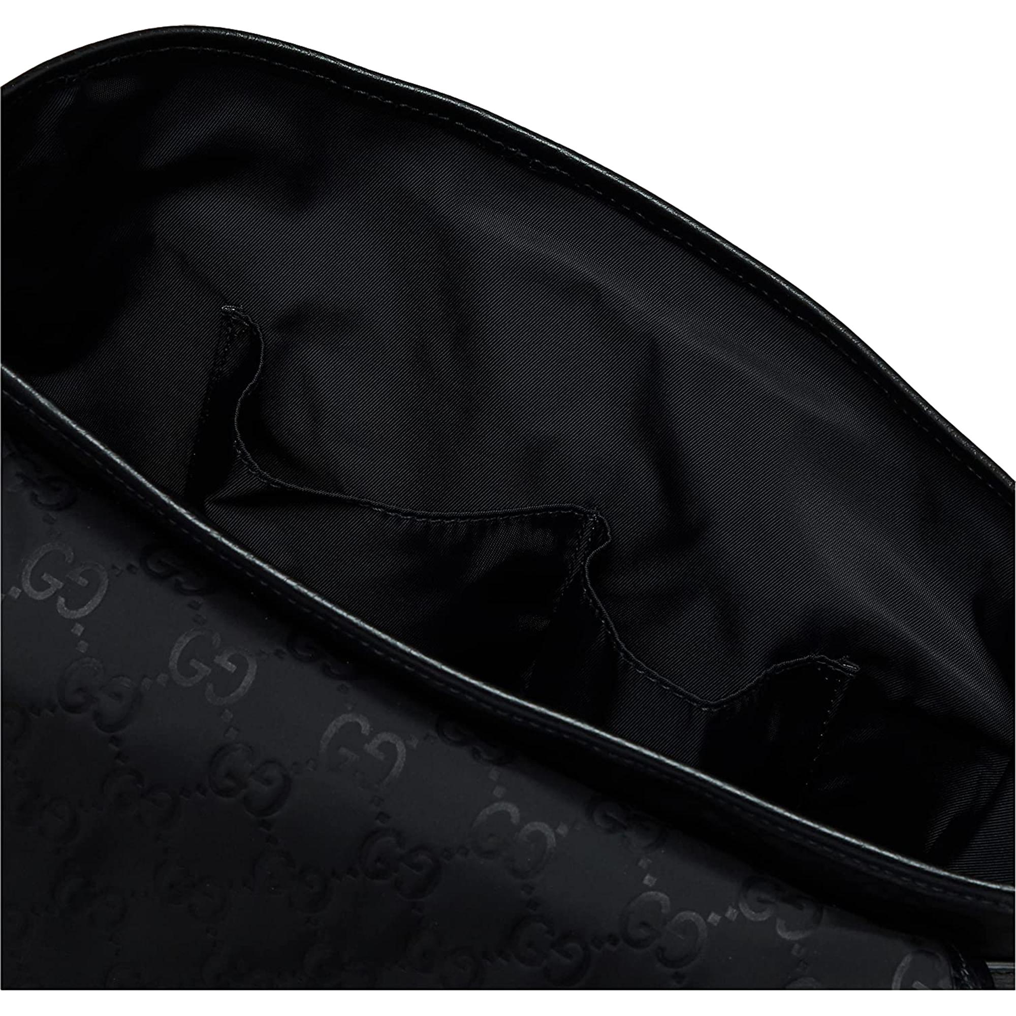 Gucci GG Logo Black Nylon Small Messenger Bag - Elegant & Practical -  