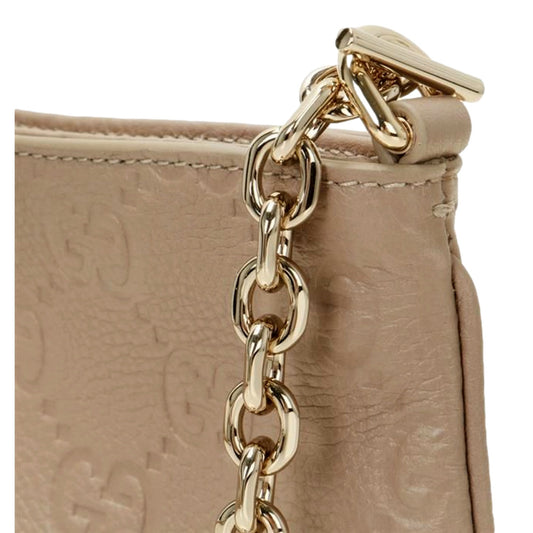 Gucci GG Logo Small Leather Shoulder Bag - Timeless Elegance in Beige