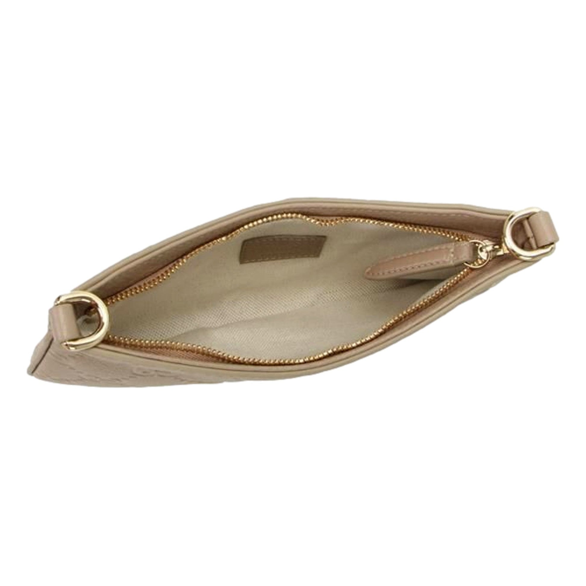 Gucci GG Logo Small Leather Shoulder Bag with Chain Strap in Beige -   Shop Bags LLC 
