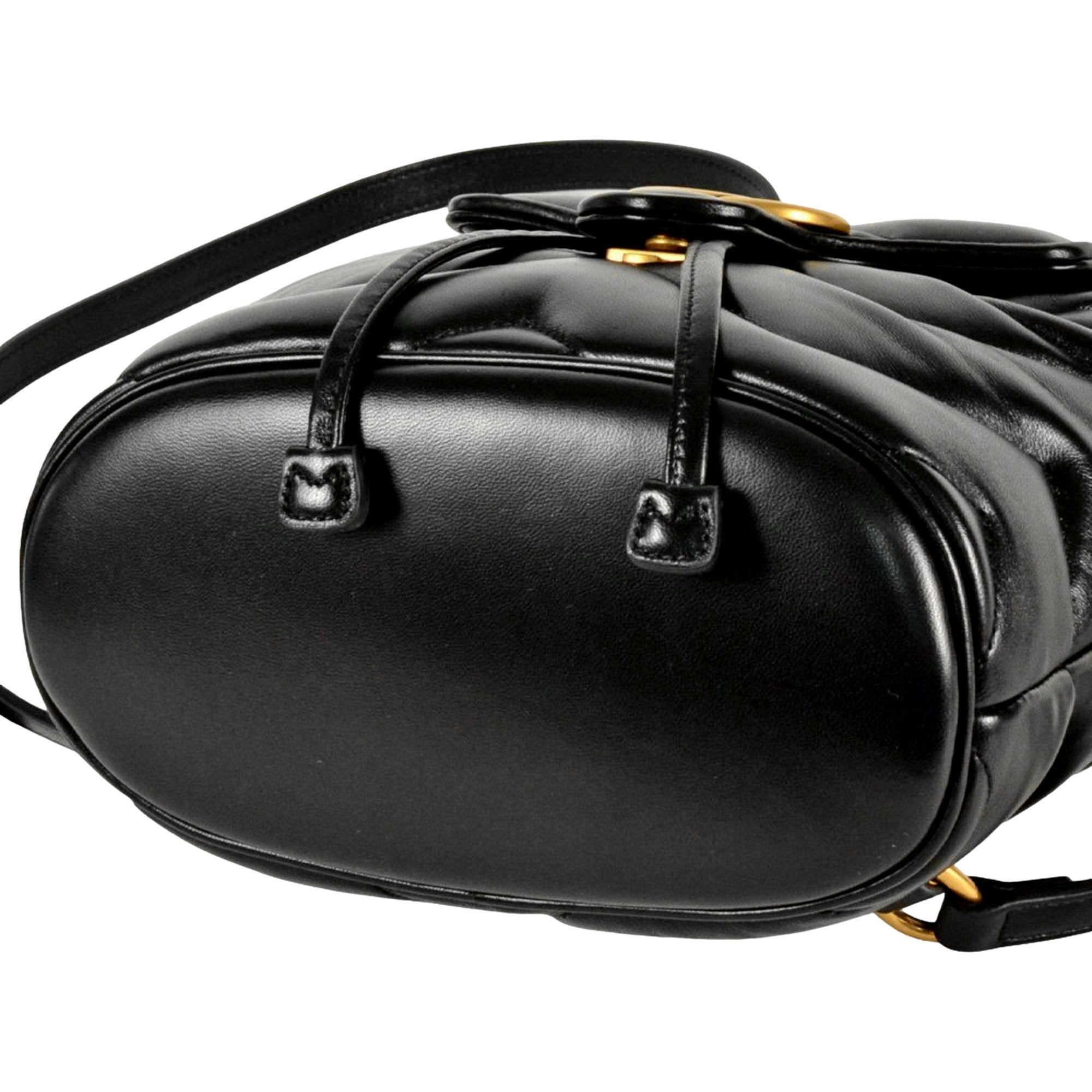 Gucci GG Marmont Backpack: Luxurious Black Quilted Leather Style -   Shop Bags LLC 
