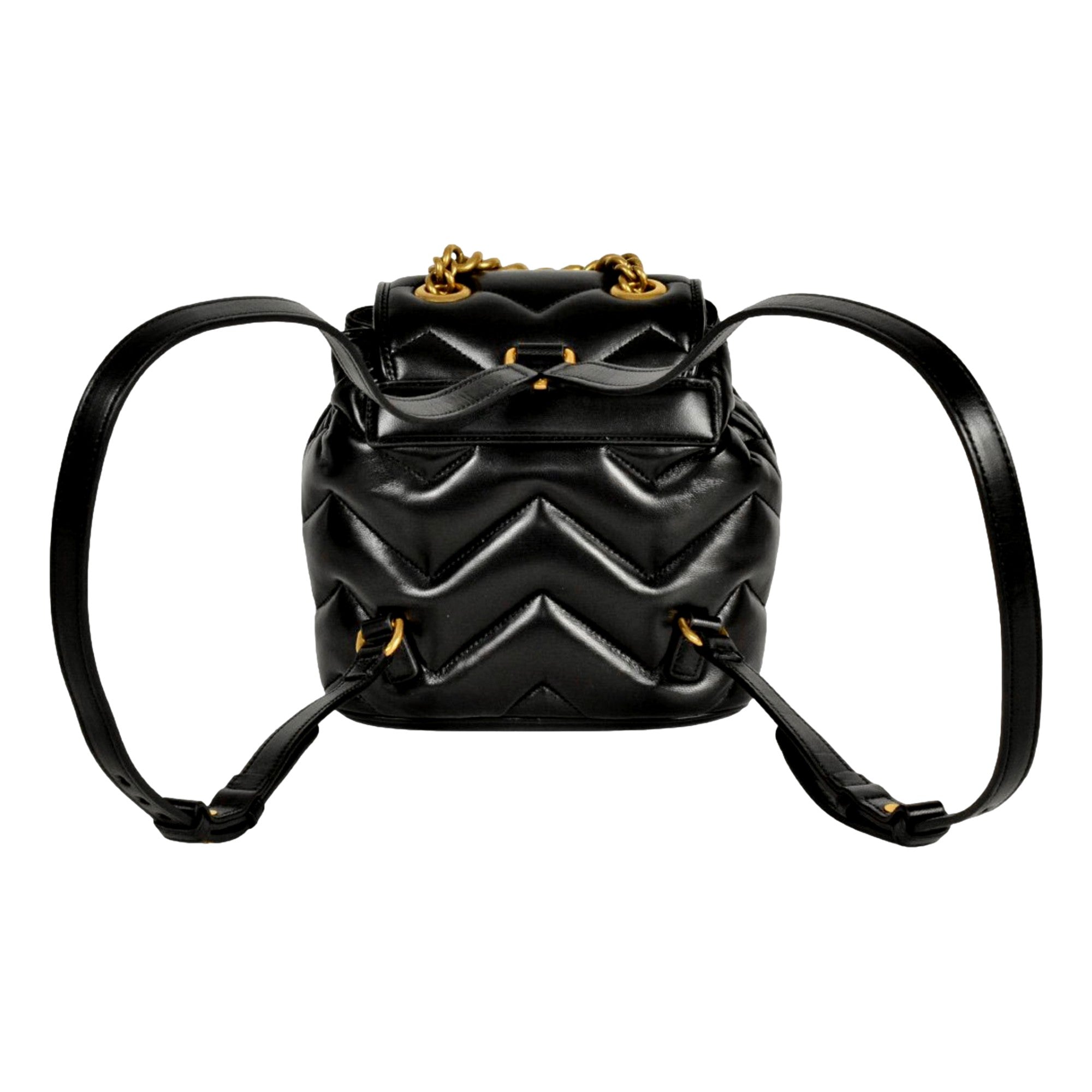 Gucci GG Marmont Backpack: Luxurious Black Quilted Leather Style -   Shop Bags LLC 