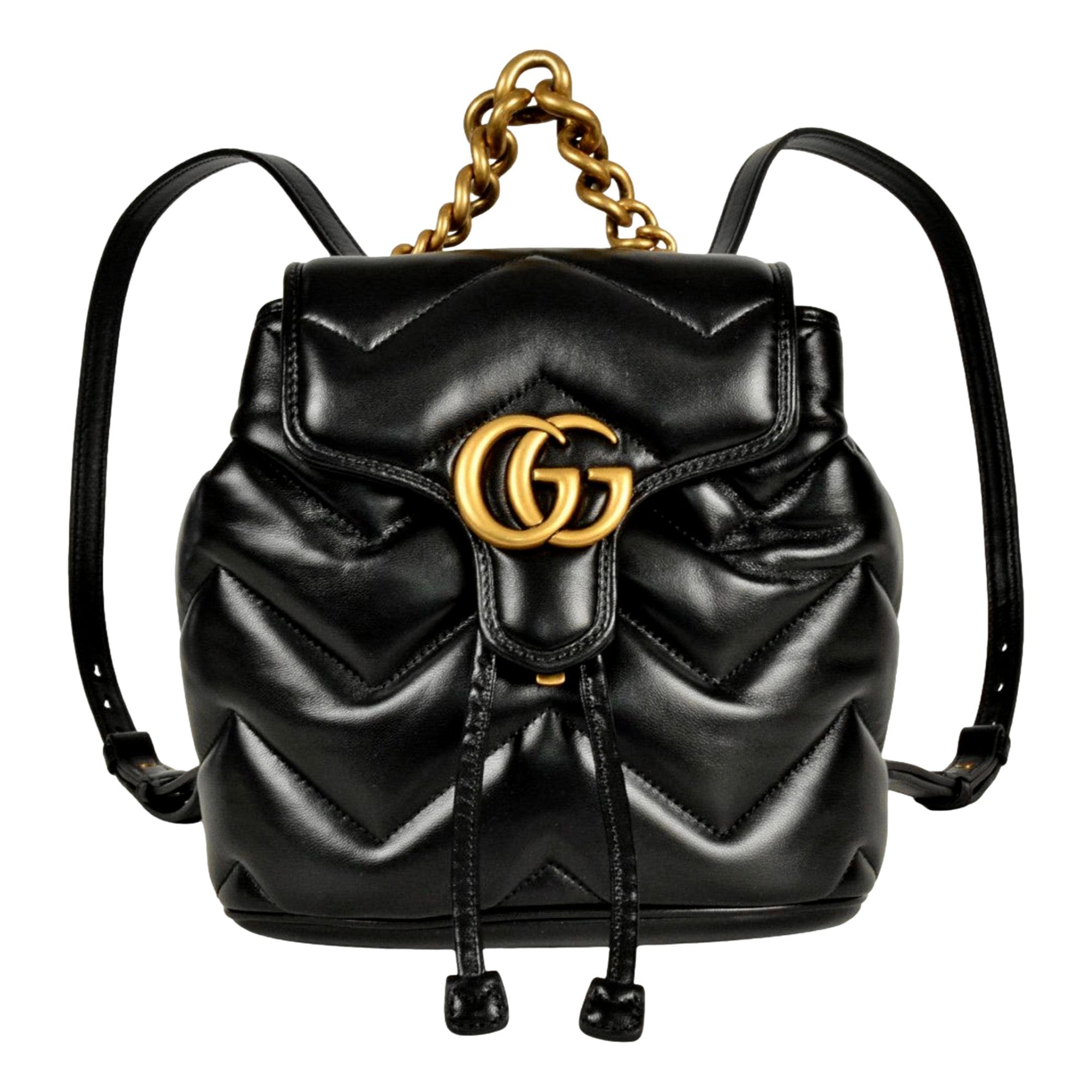 Gucci GG Marmont Backpack: Luxurious Black Quilted Leather Style -   Shop Bags LLC 