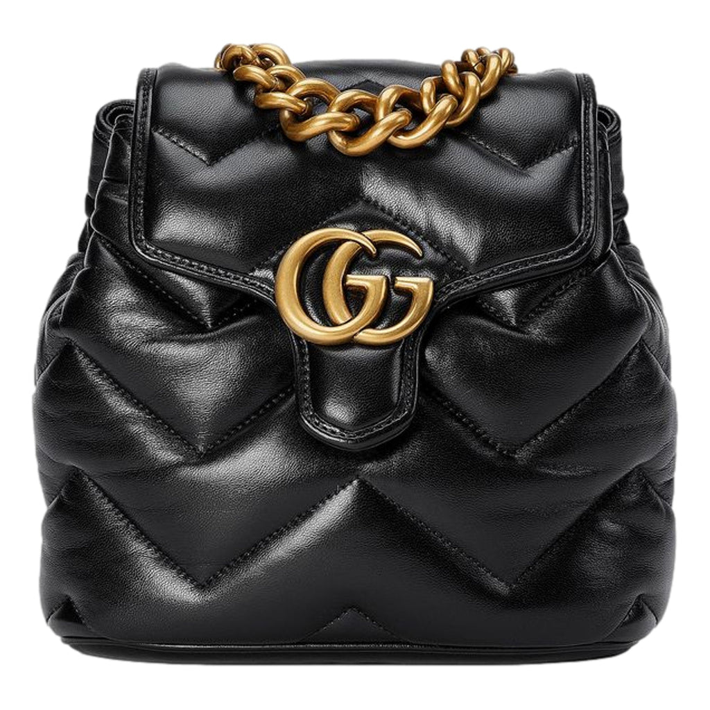 Gucci GG Marmont Backpack: Luxurious Black Quilted Leather Style -   Shop Bags LLC 