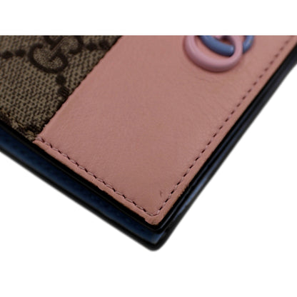 Gucci GG Marmont Canvas Wallet: Elegant Pink & Blue Card Case -   Shop Bags LLC