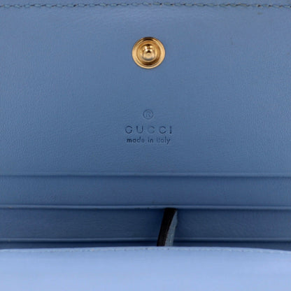 Gucci GG Marmont Canvas Wallet: Elegant Pink & Blue Card Case -   Shop Bags LLC