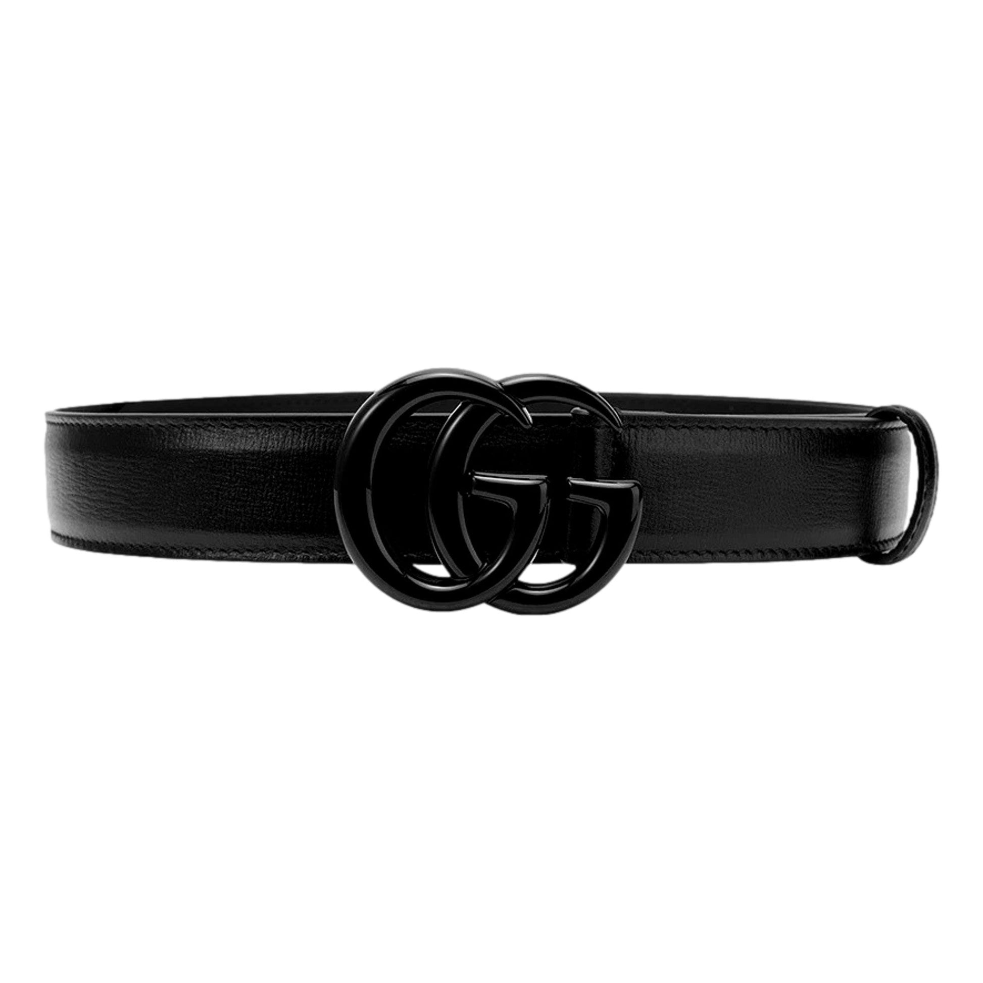 Gucci GG Marmont Monochrome Black Leather Belt 120 -   Shop Bags LLC 