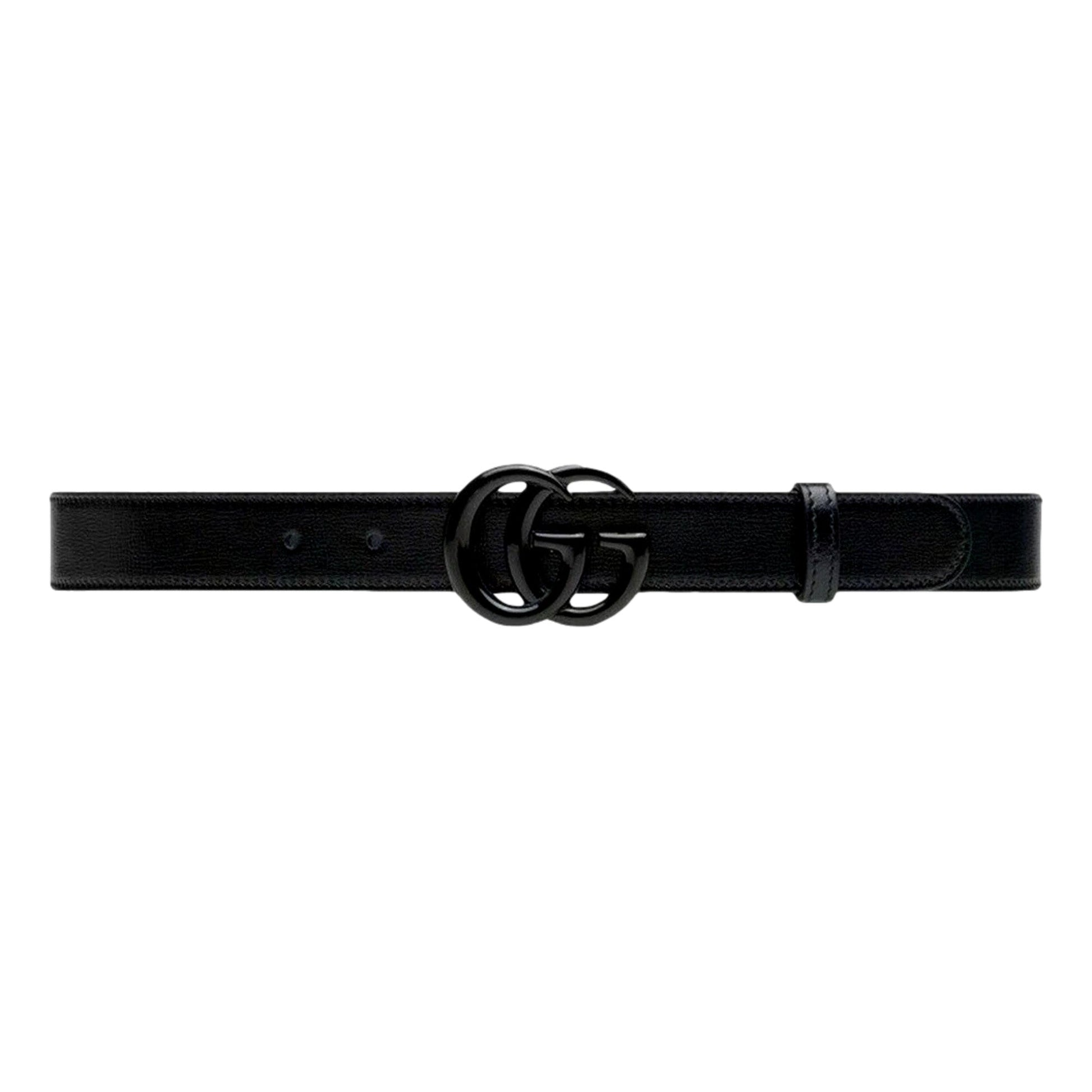 Gucci GG Marmont Monochrome Black Leather Belt 120 -   Shop Bags LLC 