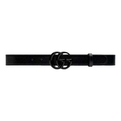 Gucci GG Marmont Monochrome Black Leather Belt 120 -   Shop Bags LLC 