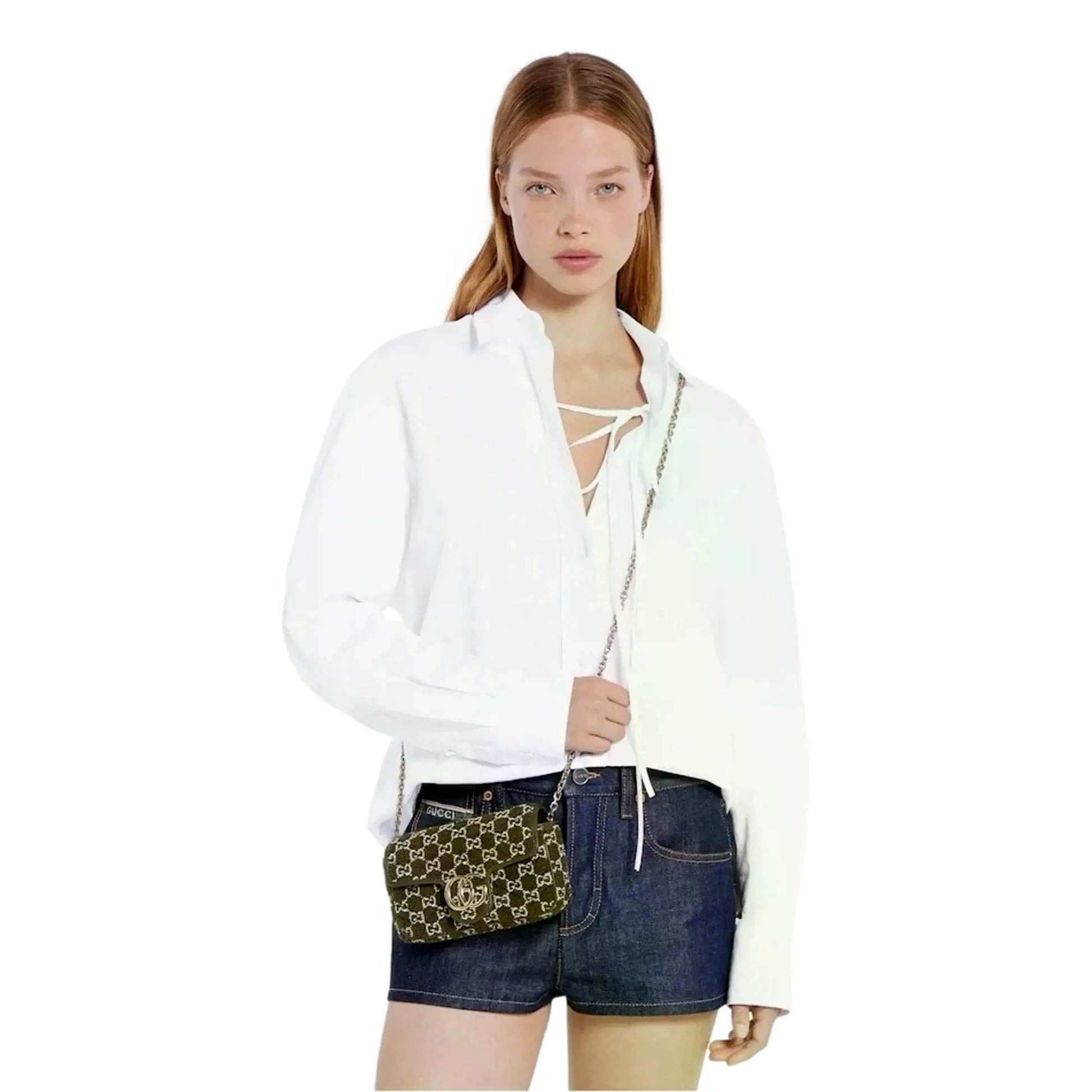 Gucci GG Marmont Olive Green Boucle Bag - Luxury Crossbody Style -   Shop Bags LLC 
