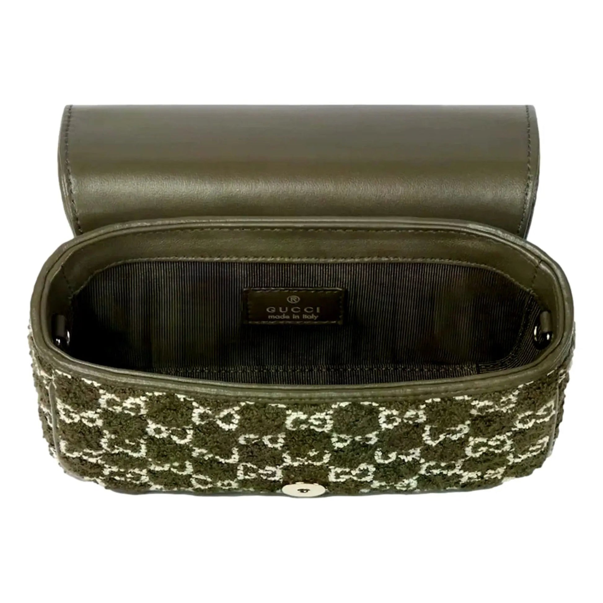 Gucci GG Marmont Olive Green Boucle Bag - Luxury Crossbody Style -   Shop Bags LLC 