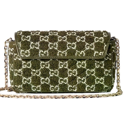 Gucci GG Marmont Olive Green Boucle Bag - Luxury Crossbody Style -   Shop Bags LLC 