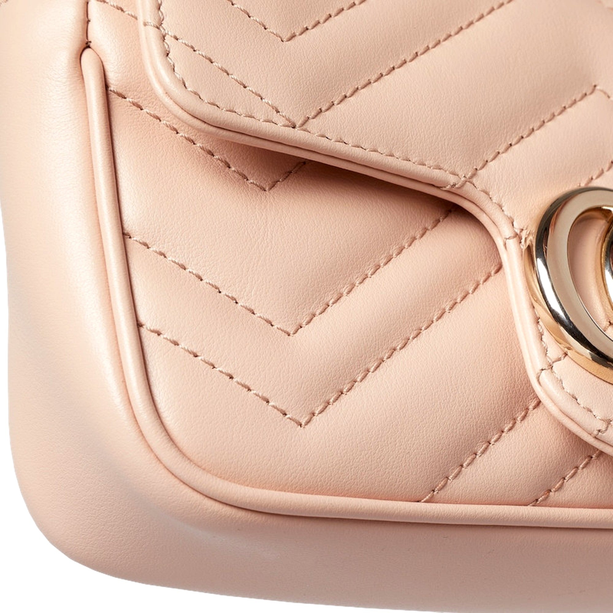 Gucci GG Marmont Super Mini Crossbody Bag in Light Beige Pink -   Shop Bags LLC