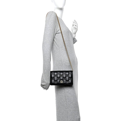 Gucci GG Matelasse Chain Wallet - Luxury Black Shoulder Bag -   Shop Bags LLC 