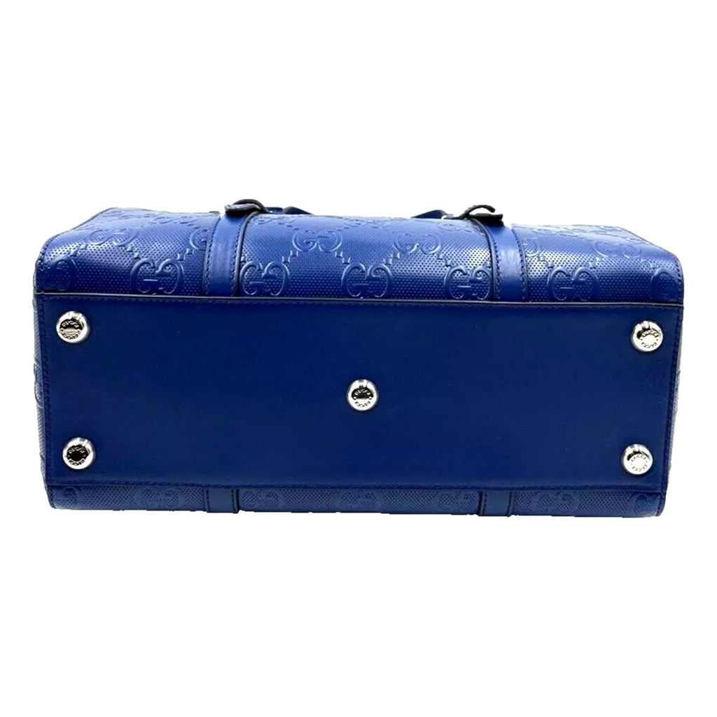 Gucci GG Motif Blue Tote Bag - Luxurious Style & Functionality -   Shop Bags LLC