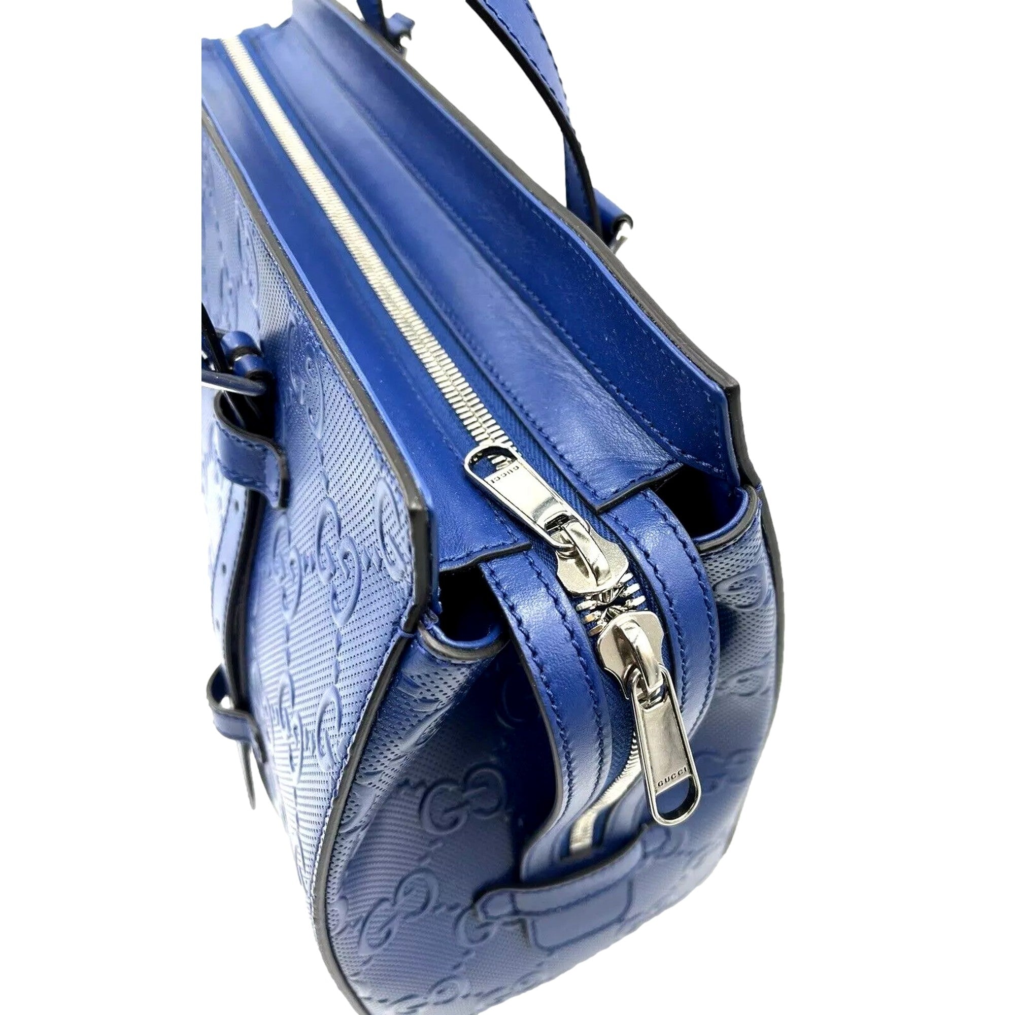 Gucci GG Motif Blue Tote Bag - Luxurious Style & Functionality -   Shop Bags LLC