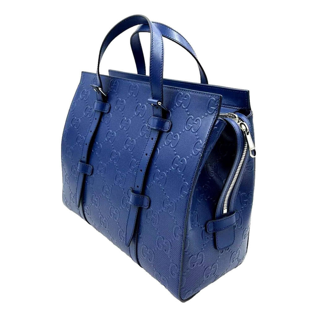 Gucci GG Motif Blue Tote Bag - Luxurious Style & Functionality -   Shop Bags LLC