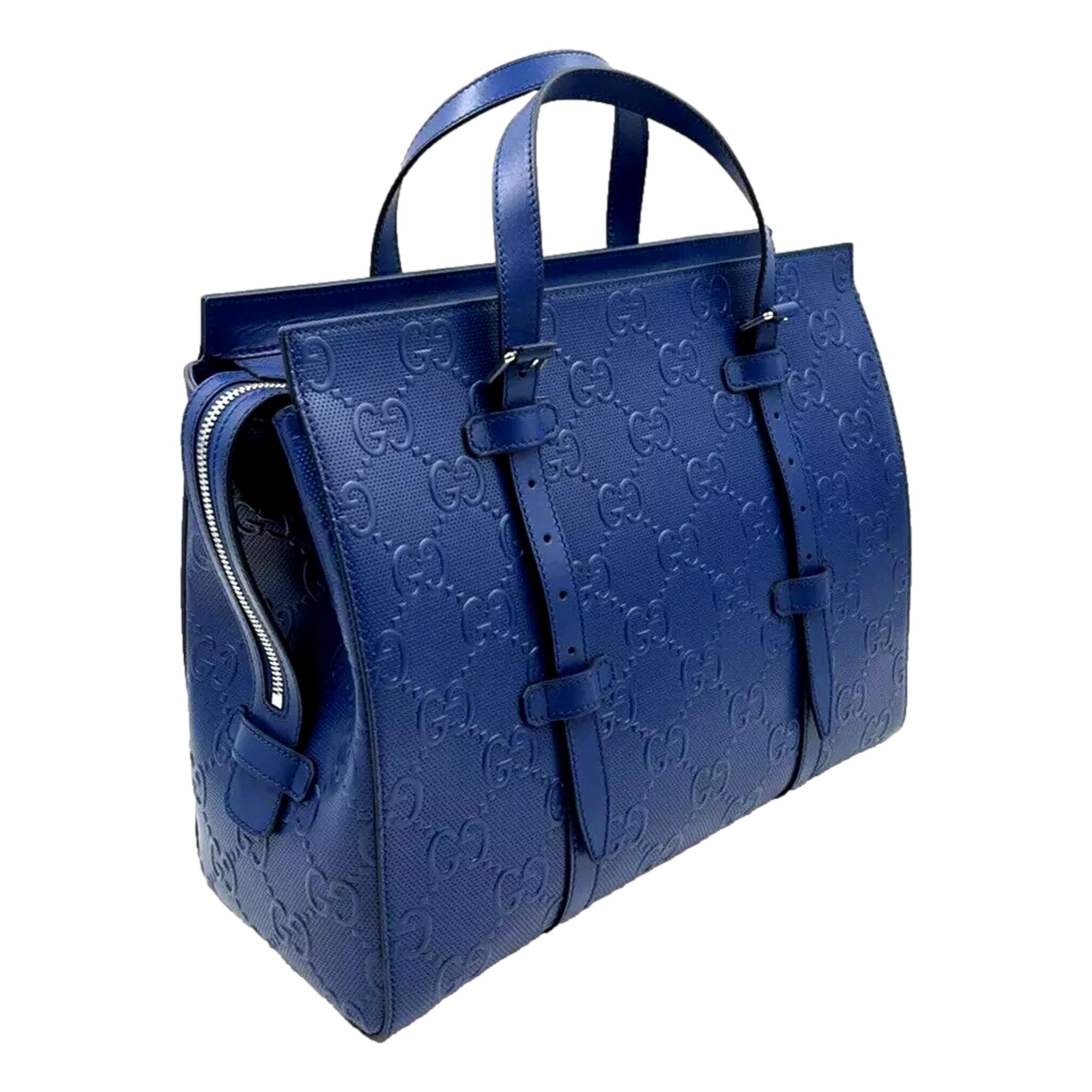 Gucci GG Motif Blue Tote Bag - Luxurious Style & Functionality -   Shop Bags LLC