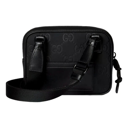 Gucci GG Rubber Effect Black Mini Crossbody Bag: Luxury Redefined