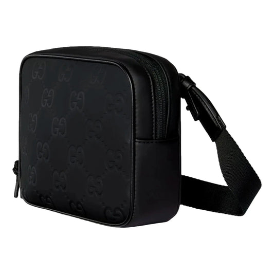 Gucci GG Rubber Effect Black Mini Crossbody Bag: Luxury Redefined