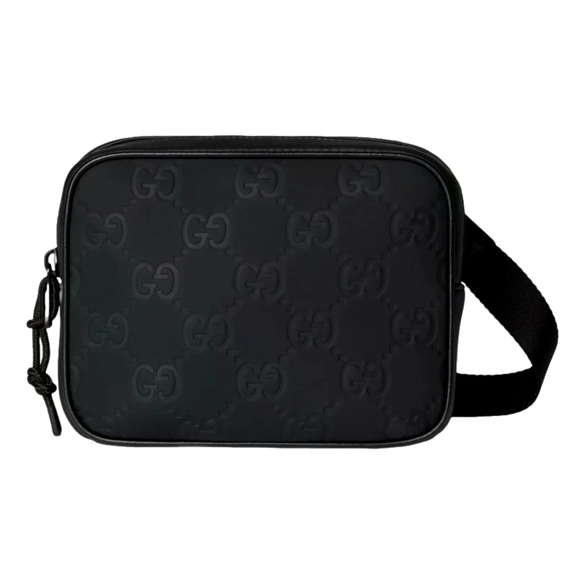 Gucci GG Rubber Effect Black Mini Crossbody Bag: Luxury Redefined