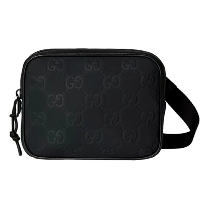 Gucci GG Rubber Effect Black Mini Crossbody Bag: Luxury Redefined