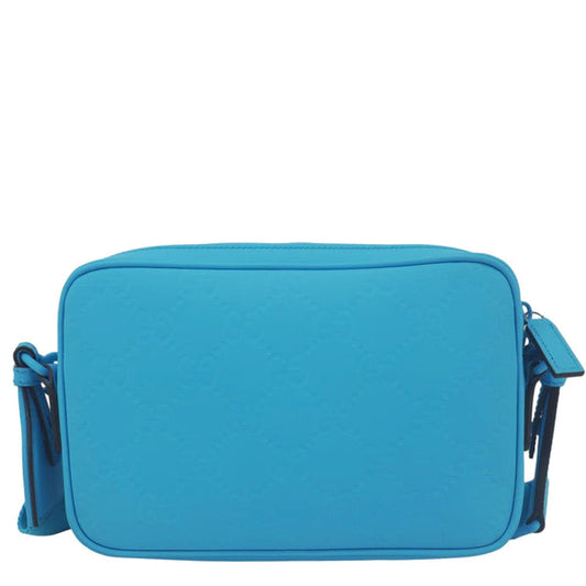 Gucci GG Rubber Effect Crossbody Bag - Stylish Blue Leather Luxury