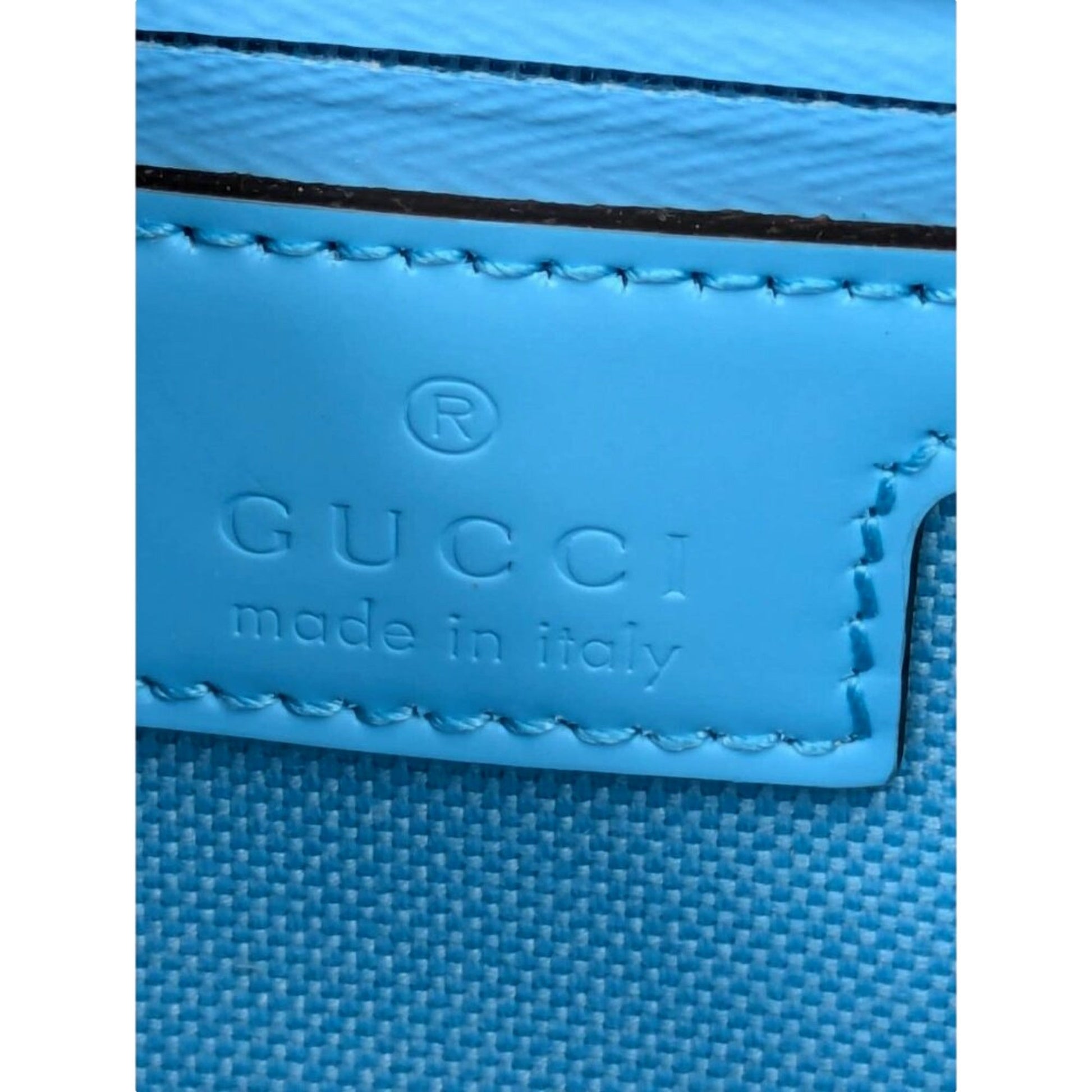 Gucci GG Rubber Effect Crossbody Bag in Blue -   Shop Bags LLC 