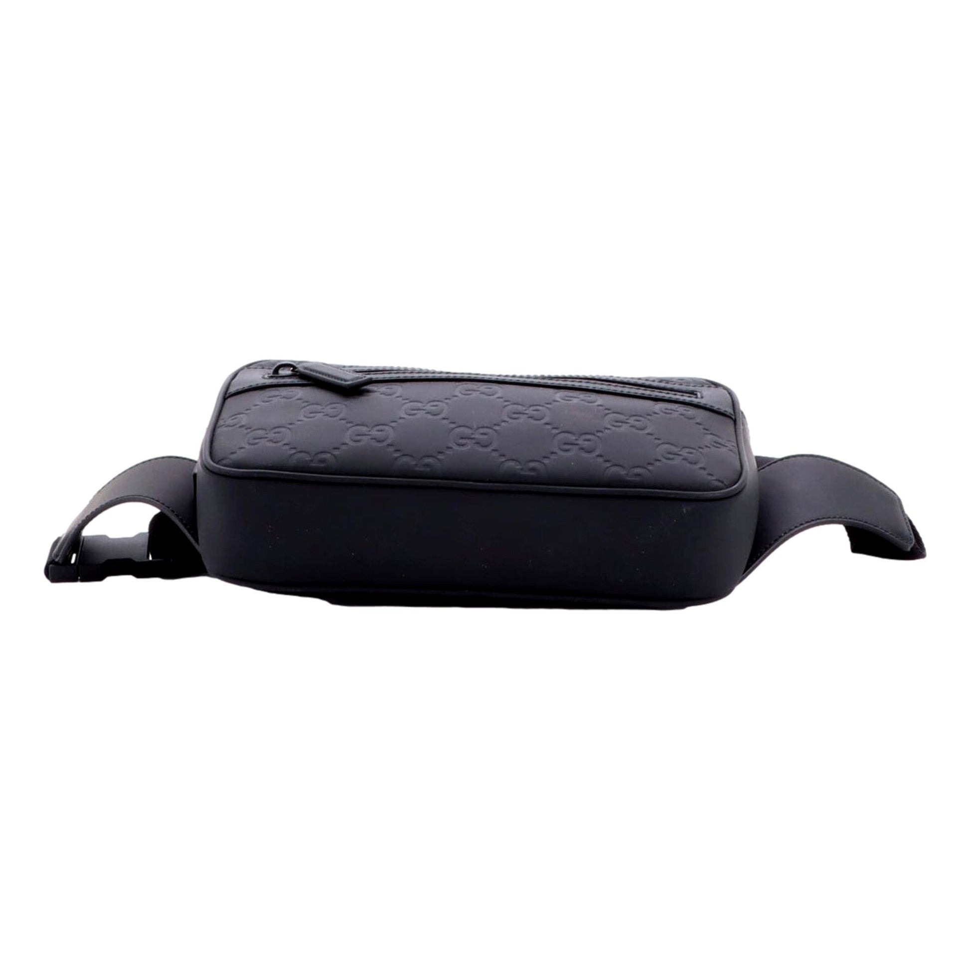 Gucci GG Rubber Effect Small Belt Bag Body Bag Waist Pouch Black -   Shop Bags LLC 