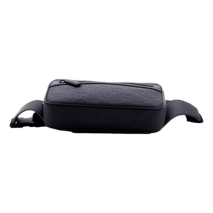 Gucci GG Rubber Effect Small Belt Bag Body Bag Waist Pouch Black -   Shop Bags LLC 
