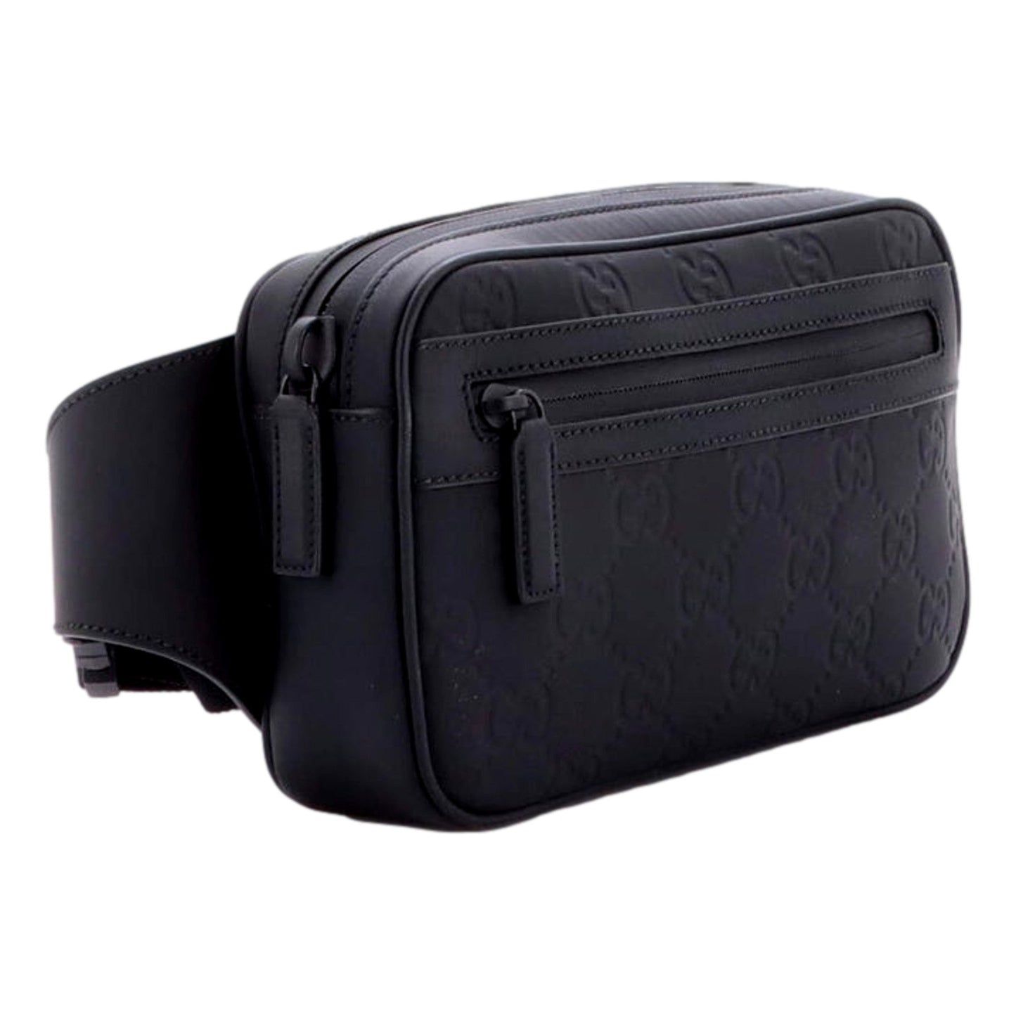 Gucci GG Rubber Effect Small Belt Bag Body Bag Waist Pouch Black -   Shop Bags LLC 