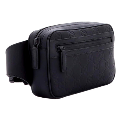 Gucci GG Rubber Effect Small Belt Bag Body Bag Waist Pouch Black -   Shop Bags LLC 