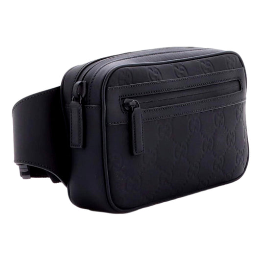 Gucci GG Rubber Effect Small Belt Bag Body Bag Waist Pouch Black -   Shop Bags LLC 