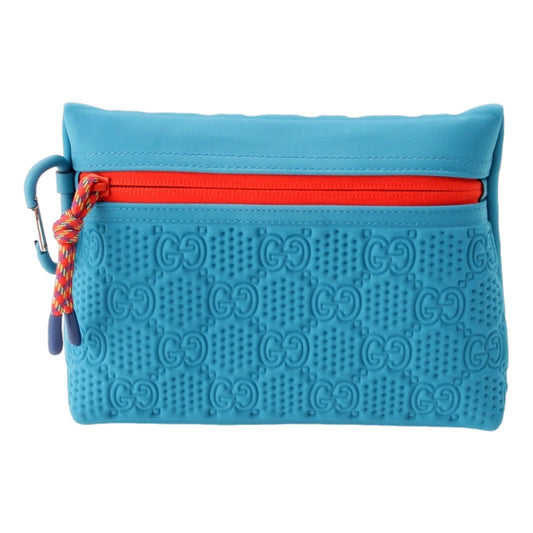 Gucci GG Scuba Neon Blue Clutch – Elevate Your Style Today!