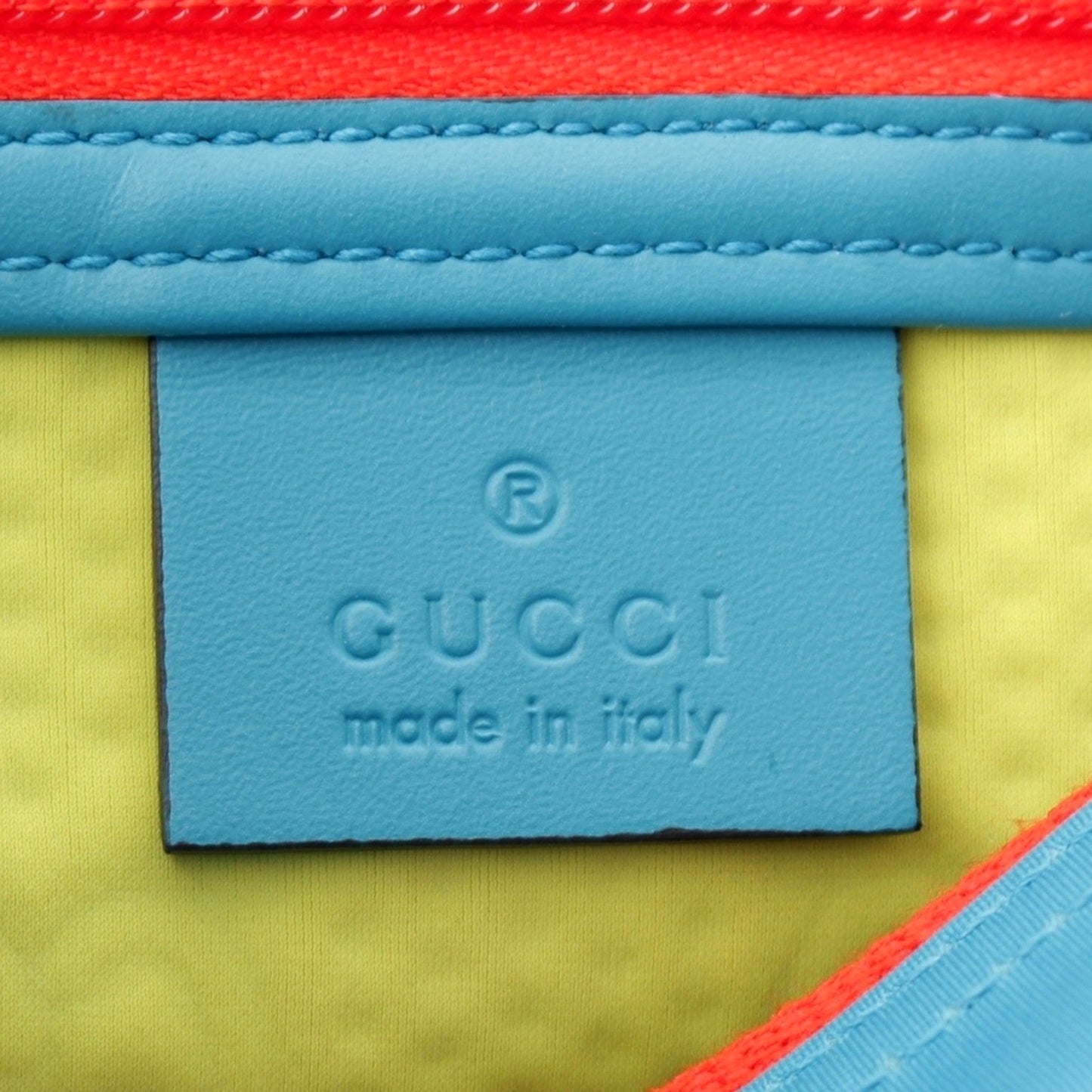 Gucci GG Scuba Neon Blue Small Clutch Pouch Bag -   Shop Bags LLC 