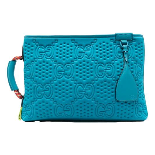 Gucci GG Scuba Pouch Small Clutch Bag Blue -   Shop Bags LLC 