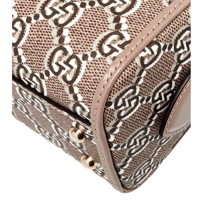 Gucci GG Shadow Monogram Canvas Leather Mini Bowler Bag Beige Black -   Shop Bags LLC