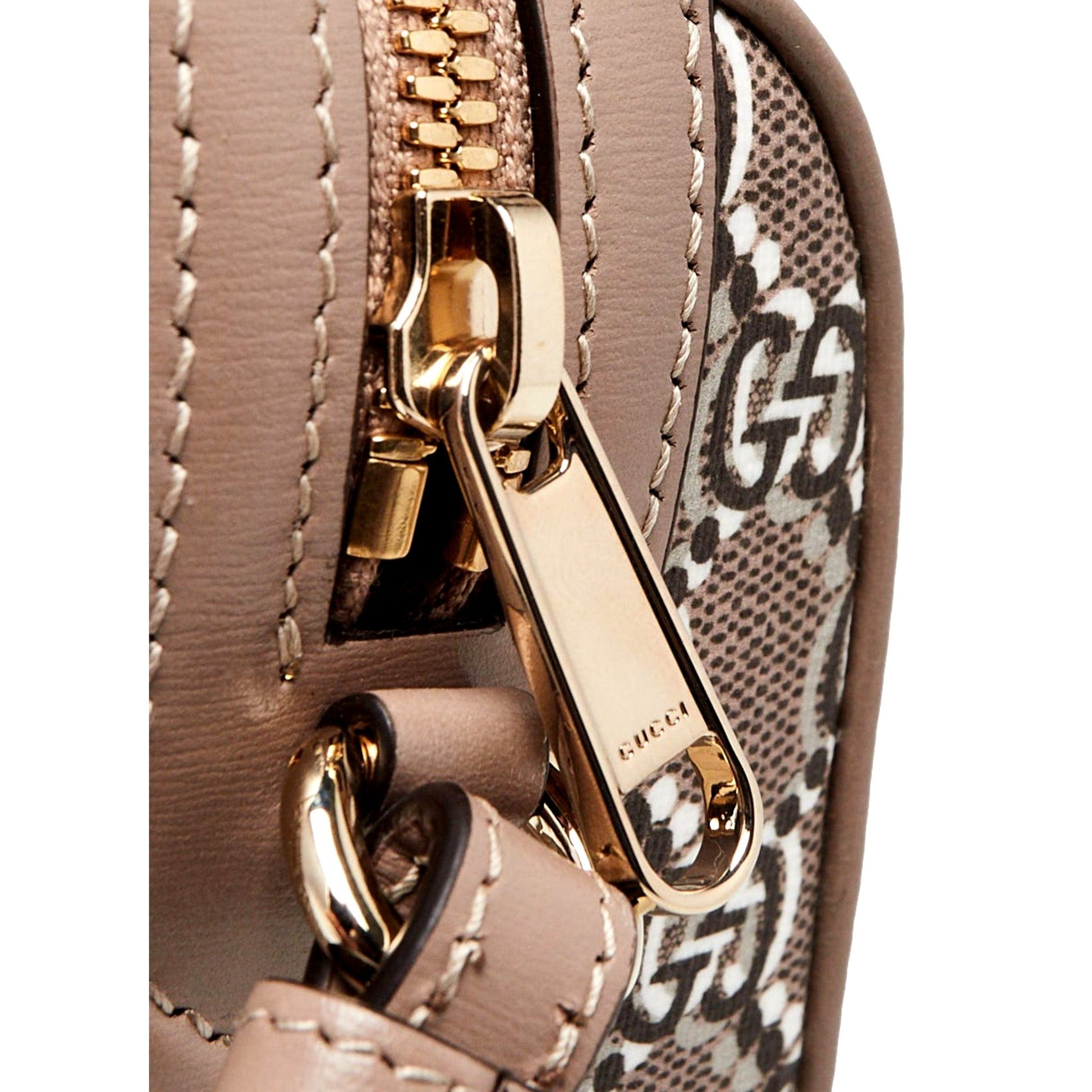 Gucci GG Shadow Monogram Canvas Leather Mini Bowler Bag Beige Black -   Shop Bags LLC
