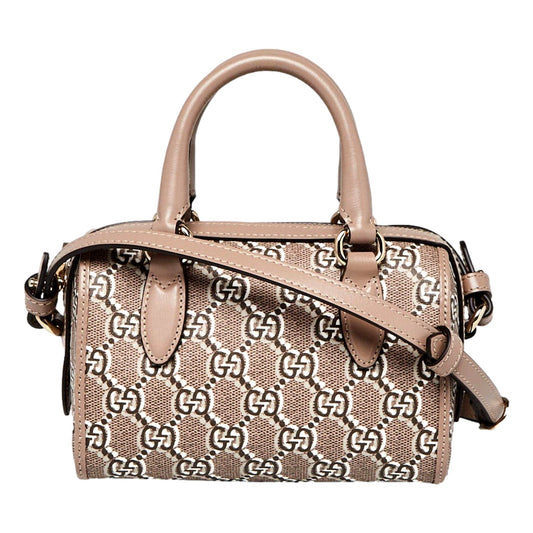 Gucci GG Shadow Monogram Canvas Leather Mini Bowler Bag Beige Black -   Shop Bags LLC