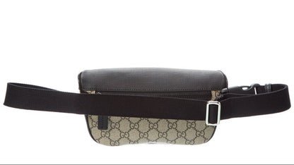 Gucci GG Supreme Canvas Belt Bag Beige Black Unisex Waist Bag -   Shop Bags LLC 