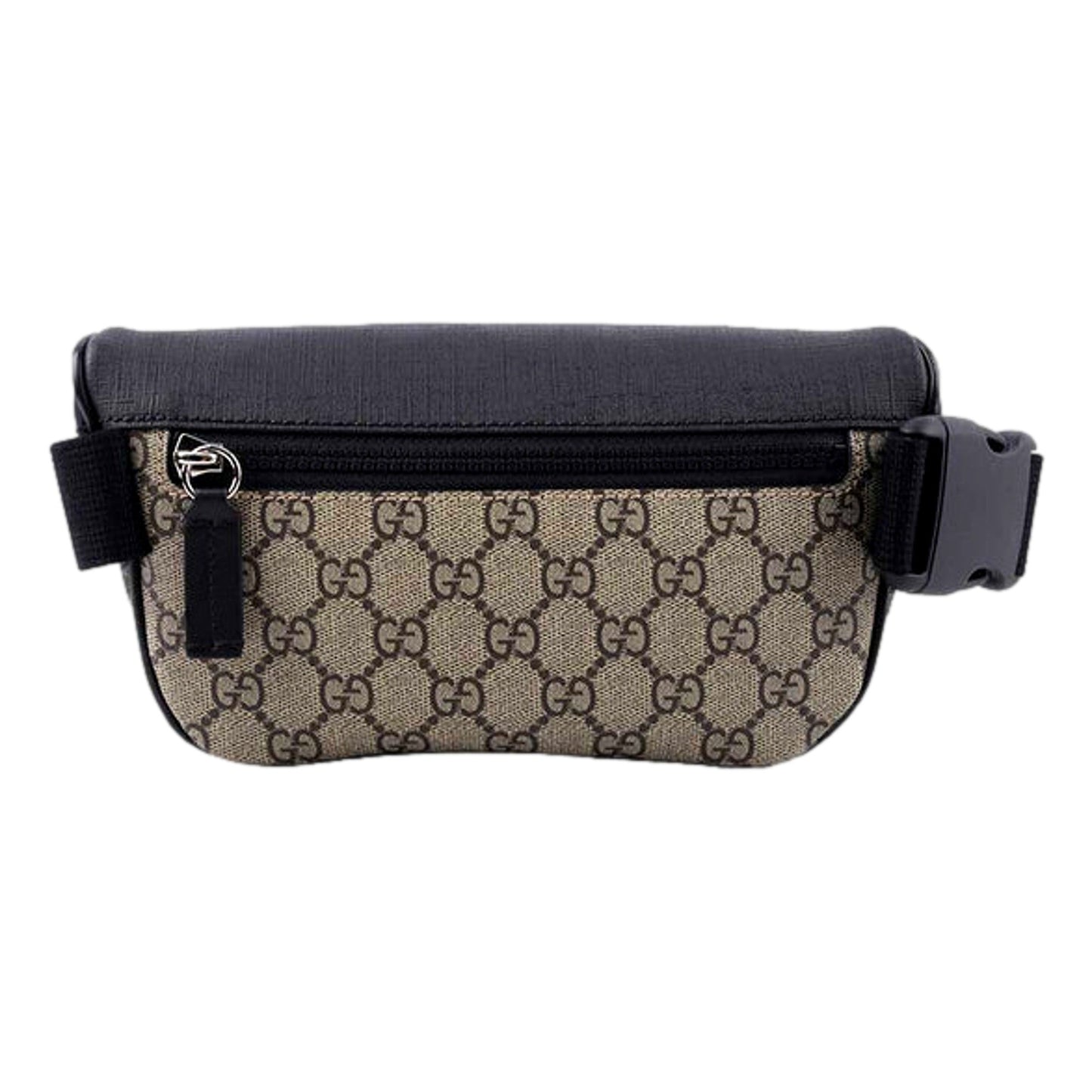Gucci GG Supreme Canvas Belt Bag Beige Black Unisex Waist Bag -   Shop Bags LLC 
