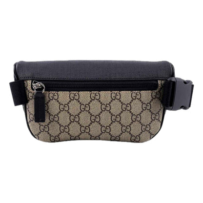 Gucci GG Supreme Canvas Belt Bag Beige Black Unisex Waist Bag -   Shop Bags LLC 