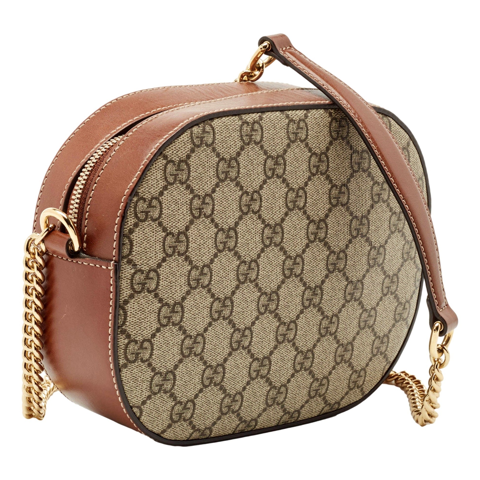 Gucci GG Supreme Canvas Brown Crossbody Bag - Shop Now at Shop Bags -   Shop Bags LLC 