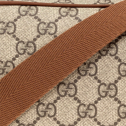 Gucci GG Supreme Canvas Brown Leather Camera Bag Crossbody -   Shop Bags LLC 