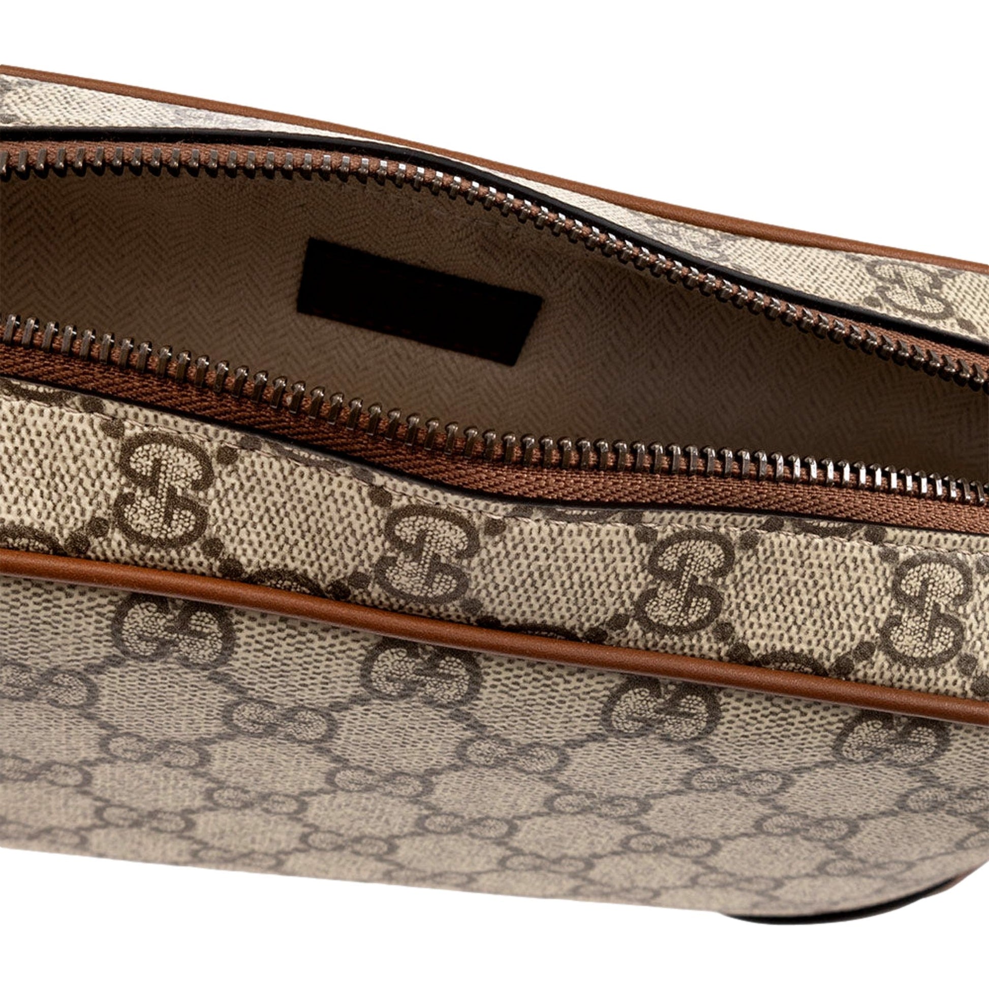 Gucci GG Supreme Canvas Brown Leather Camera Bag Crossbody -   Shop Bags LLC 