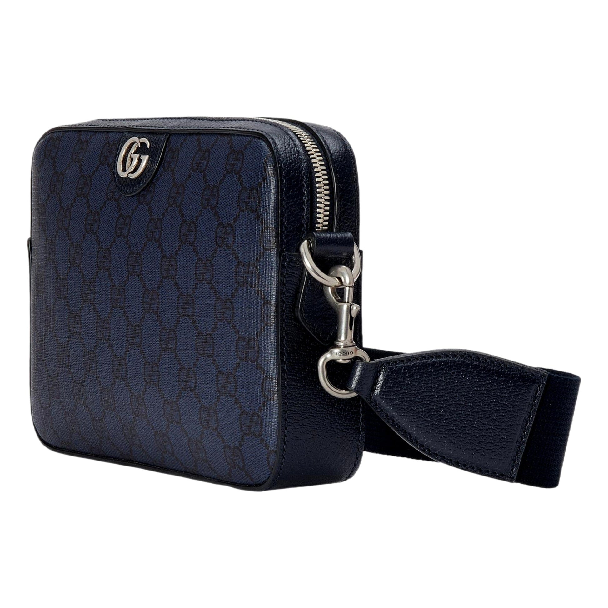 Gucci GG Supreme Canvas Ophidia Small Crossbody Bag in Navy Blue -   Shop Bags LLC 