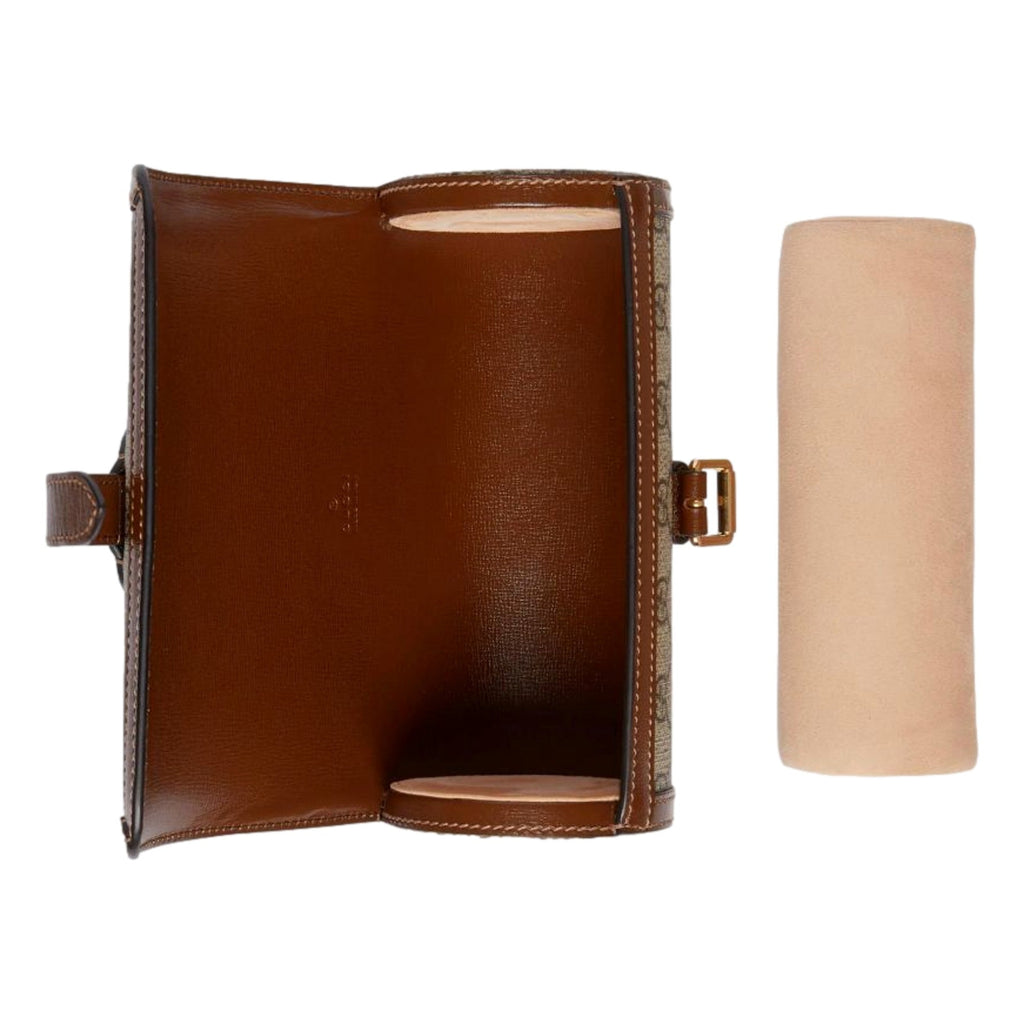 Gucci GG Supreme Canvas Leather Watch Case: Luxury & Protection -   Shop Bags LLC