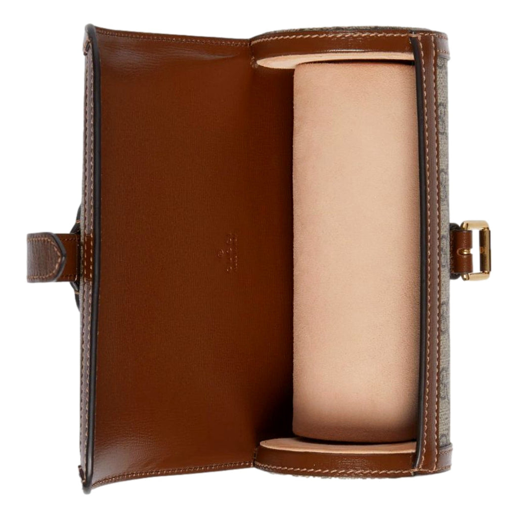 Gucci GG Supreme Canvas Leather Watch Case: Luxury & Protection -   Shop Bags LLC