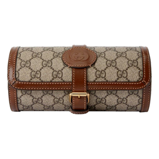 Gucci GG Supreme Canvas Leather Watch Case: Luxury & Protection -   Shop Bags LLC