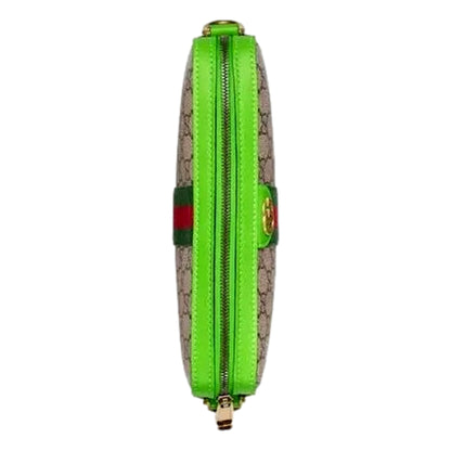 Gucci GG Supreme Canvas Ophidia Small Crossbody Web Stripe Neon Green -   Shop Bags LLC 